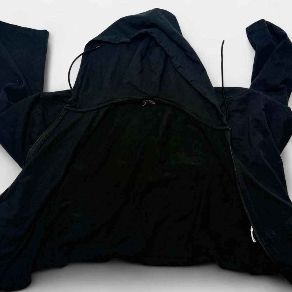Nike Black Full Zip Hoodie No Size Tag (Cropped Boxy Fit) - Picture 3 of 5